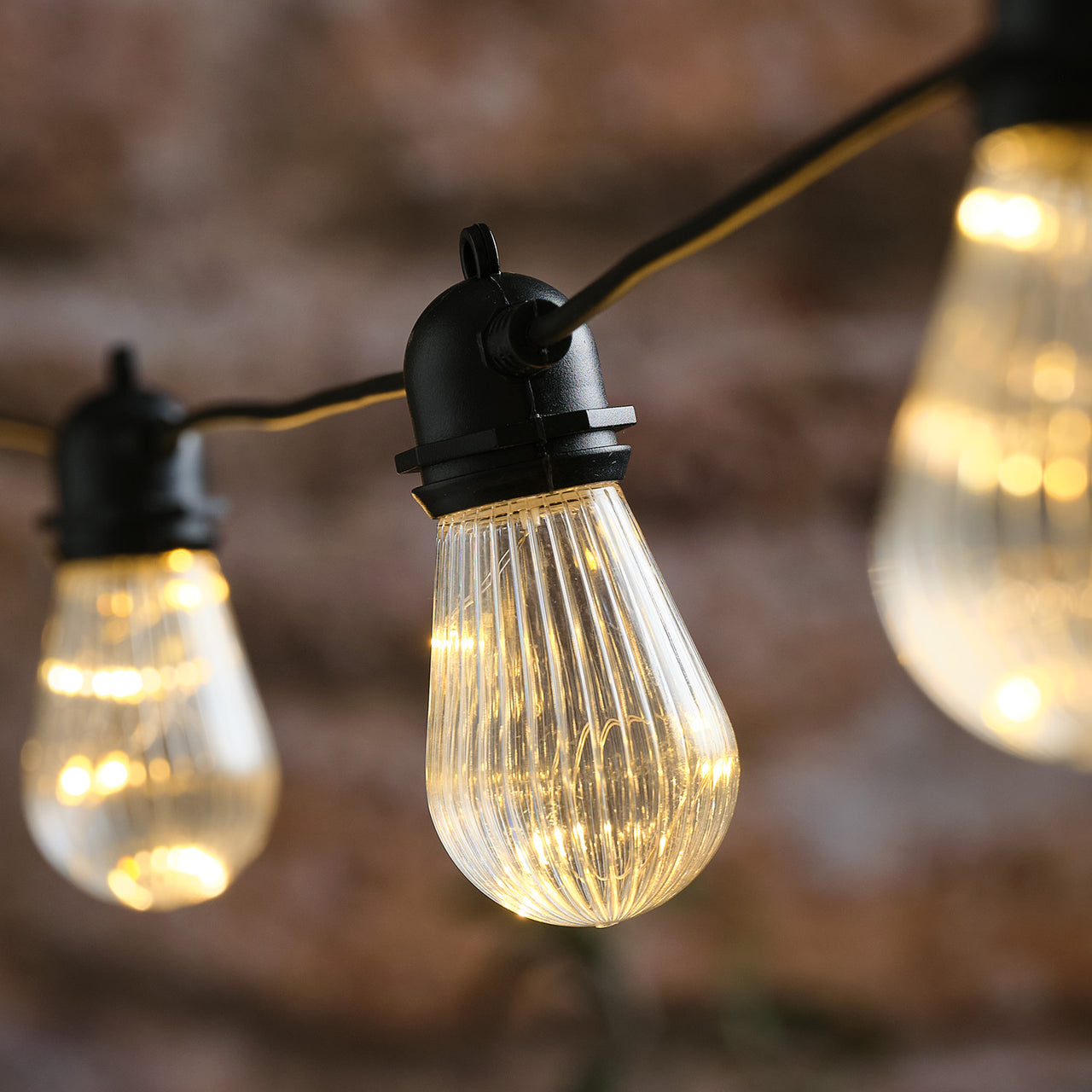 10 Fluted Outdoor Battery Micro Festoon Lights