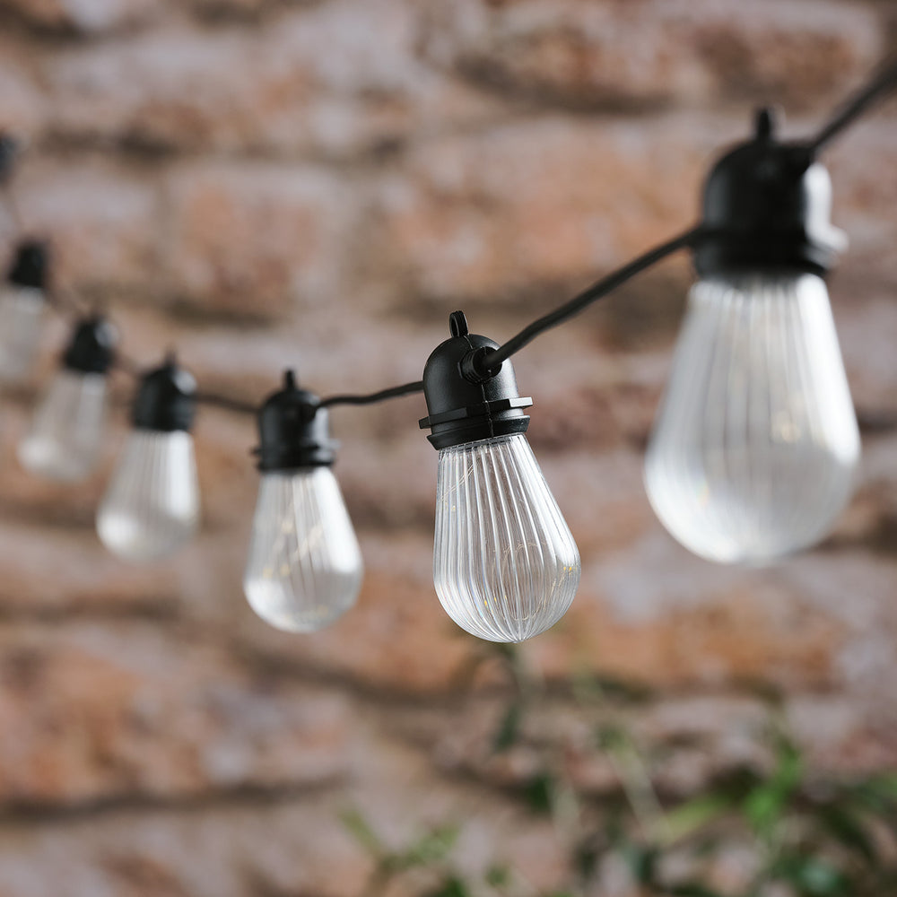 10 Fluted Outdoor Battery Micro Festoon Lights