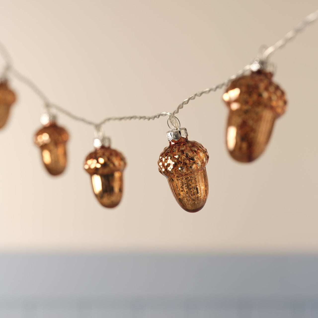 10 Glass Acorn LED Fairy Lights