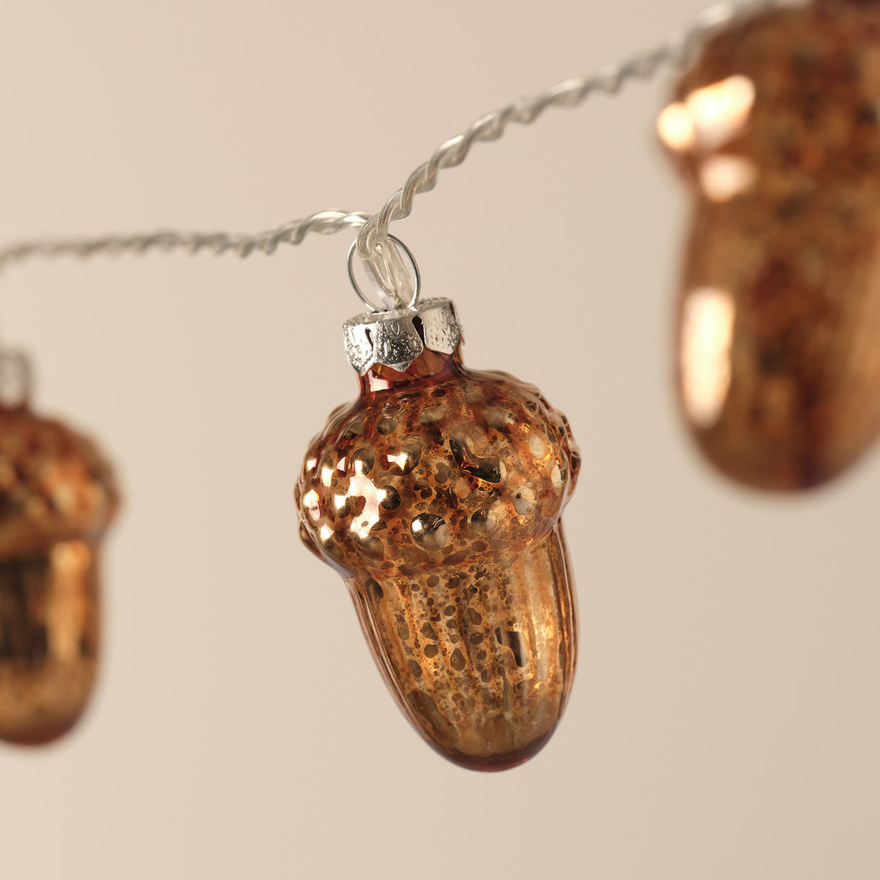 10 Glass Acorn LED Fairy Lights