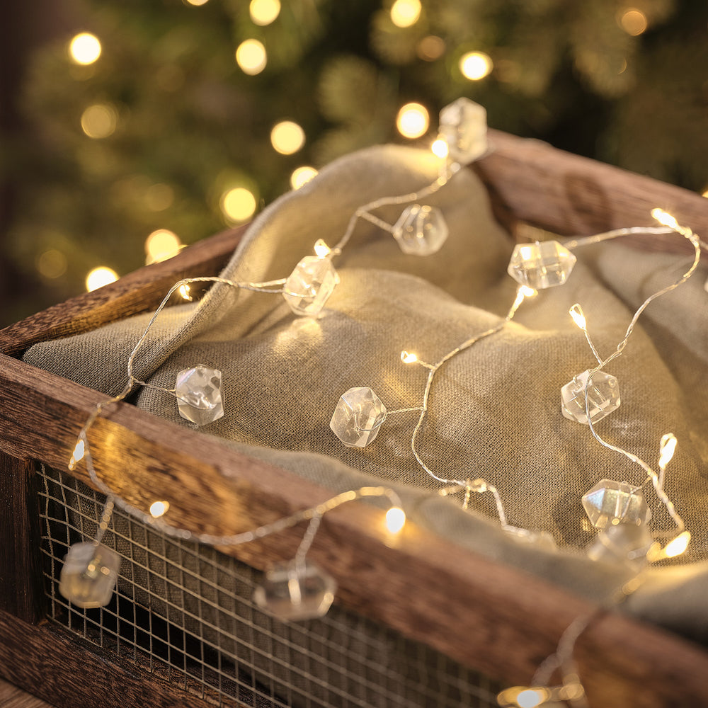 1.8m Crystal Light Up Micro LED Garland