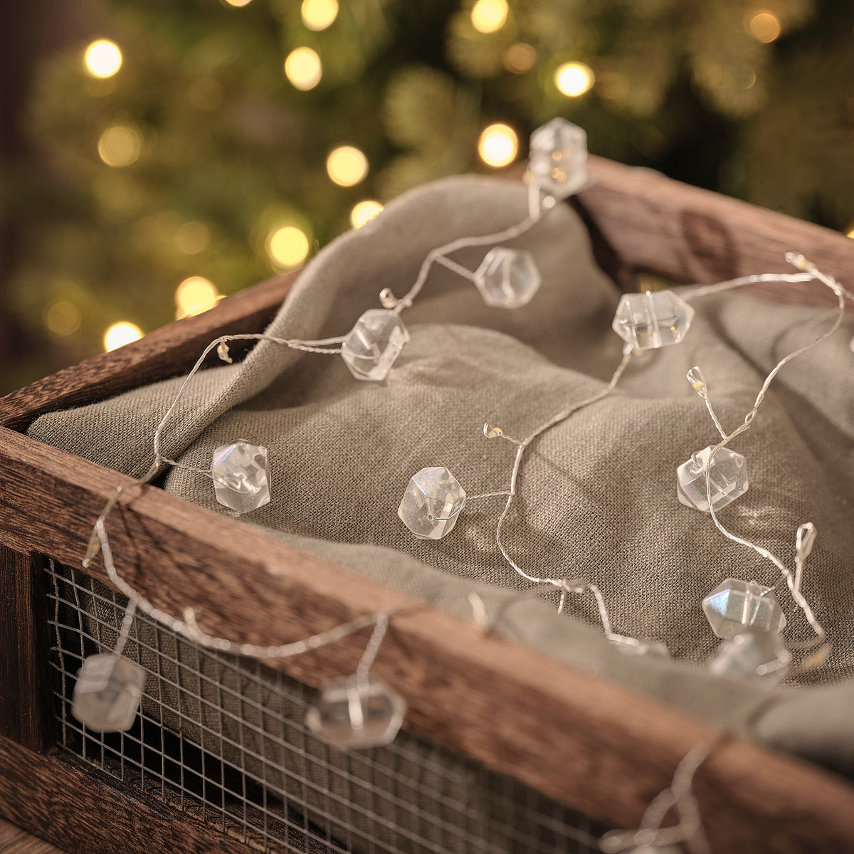 1.8m Crystal Light Up Micro LED Garland