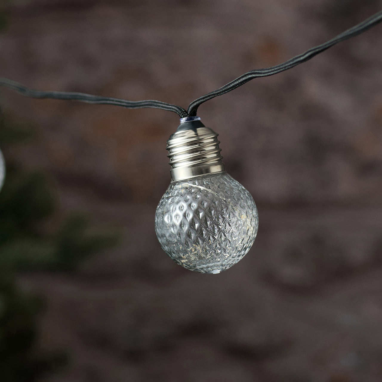 10 Faceted Globe Festoon Outdoor Micro LED Lights