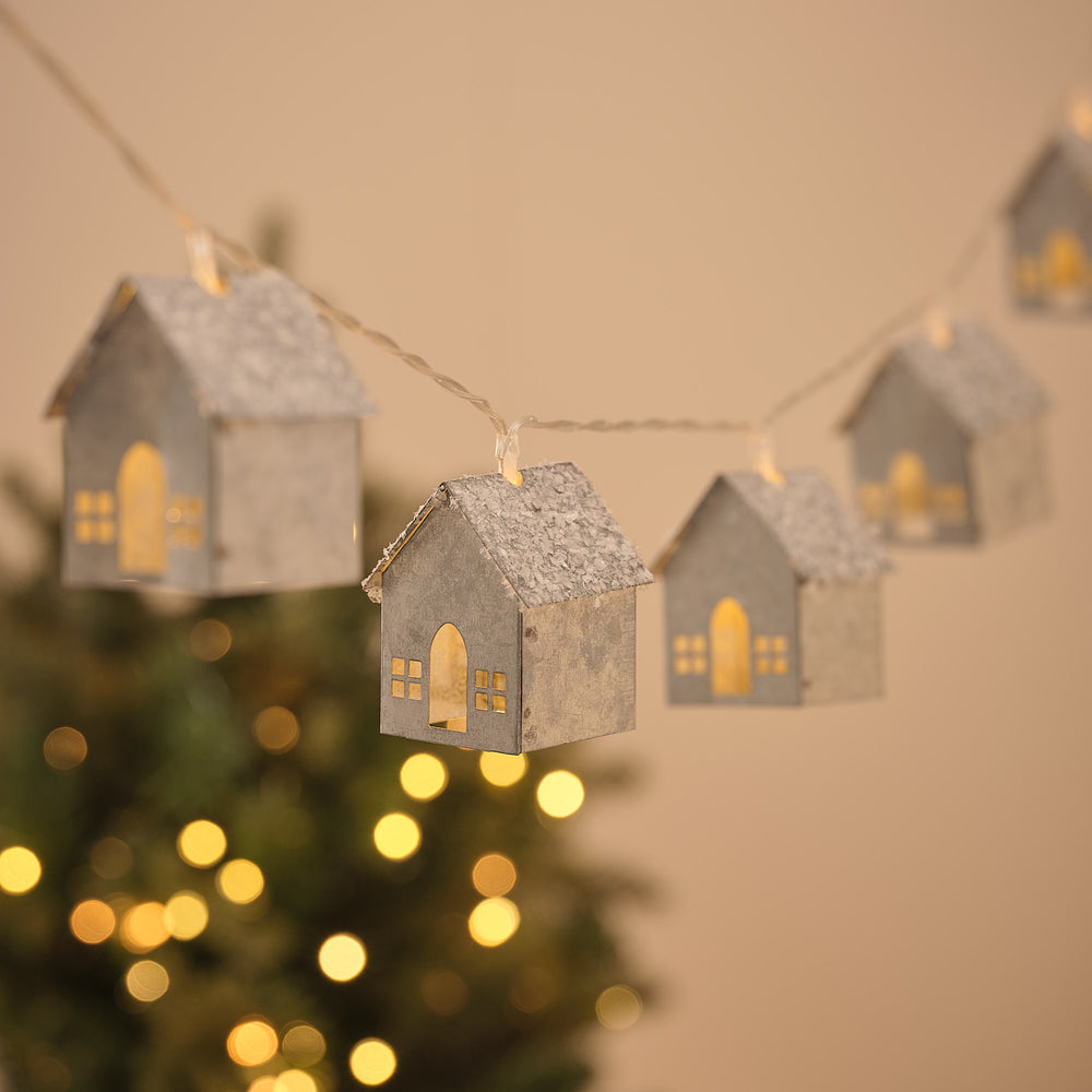 10 Frosted Hut LED Fairy Lights