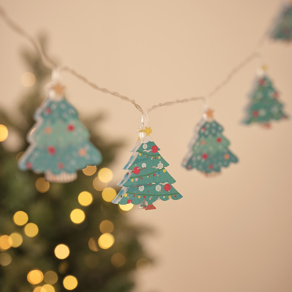 10 'O Christmas Tree' Metal LED Fairy Lights