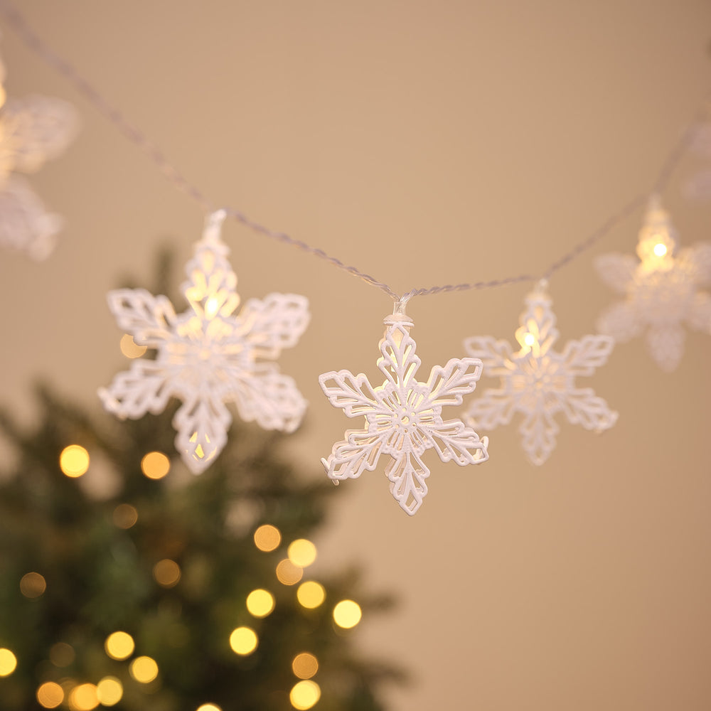 20 Metal Snowflake Fairy Lights