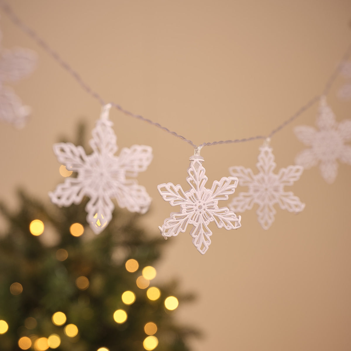 20 Metal Snowflake Fairy Lights