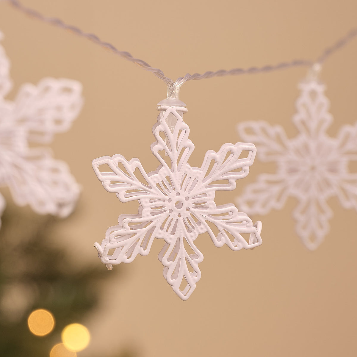 20 Metal Snowflake Fairy Lights