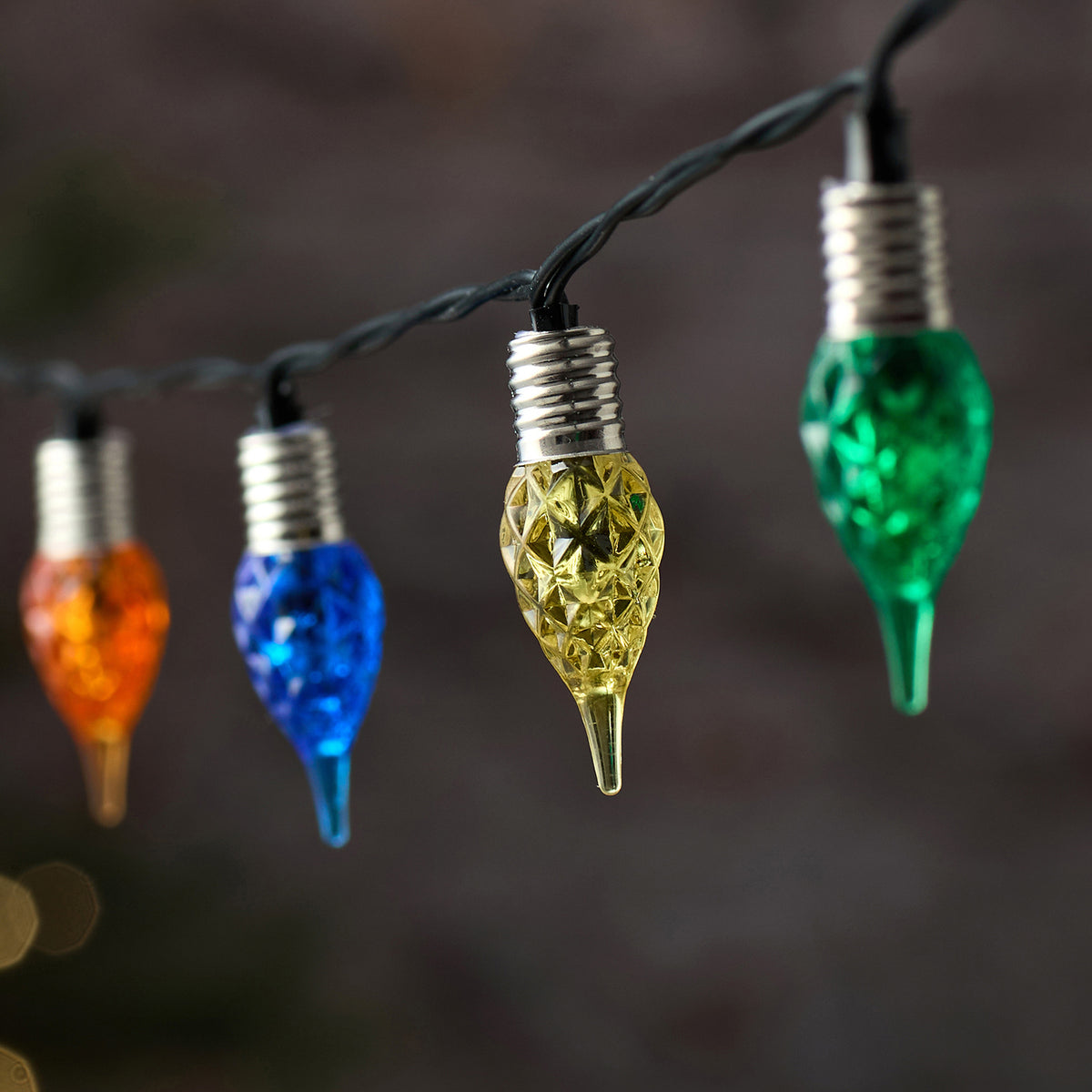 50 Vintage Multi Coloured Teardrop Outdoor LED Fairy Lights