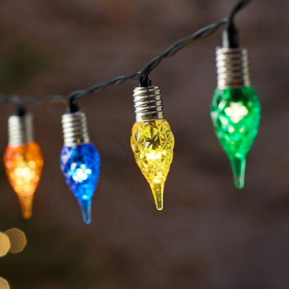 50 Vintage Multi Coloured Teardrop Outdoor LED Fairy Lights