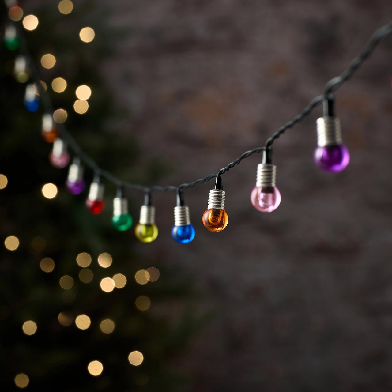 50 Multi Coloured Mini Globe Outdoor LED Fairy Lights