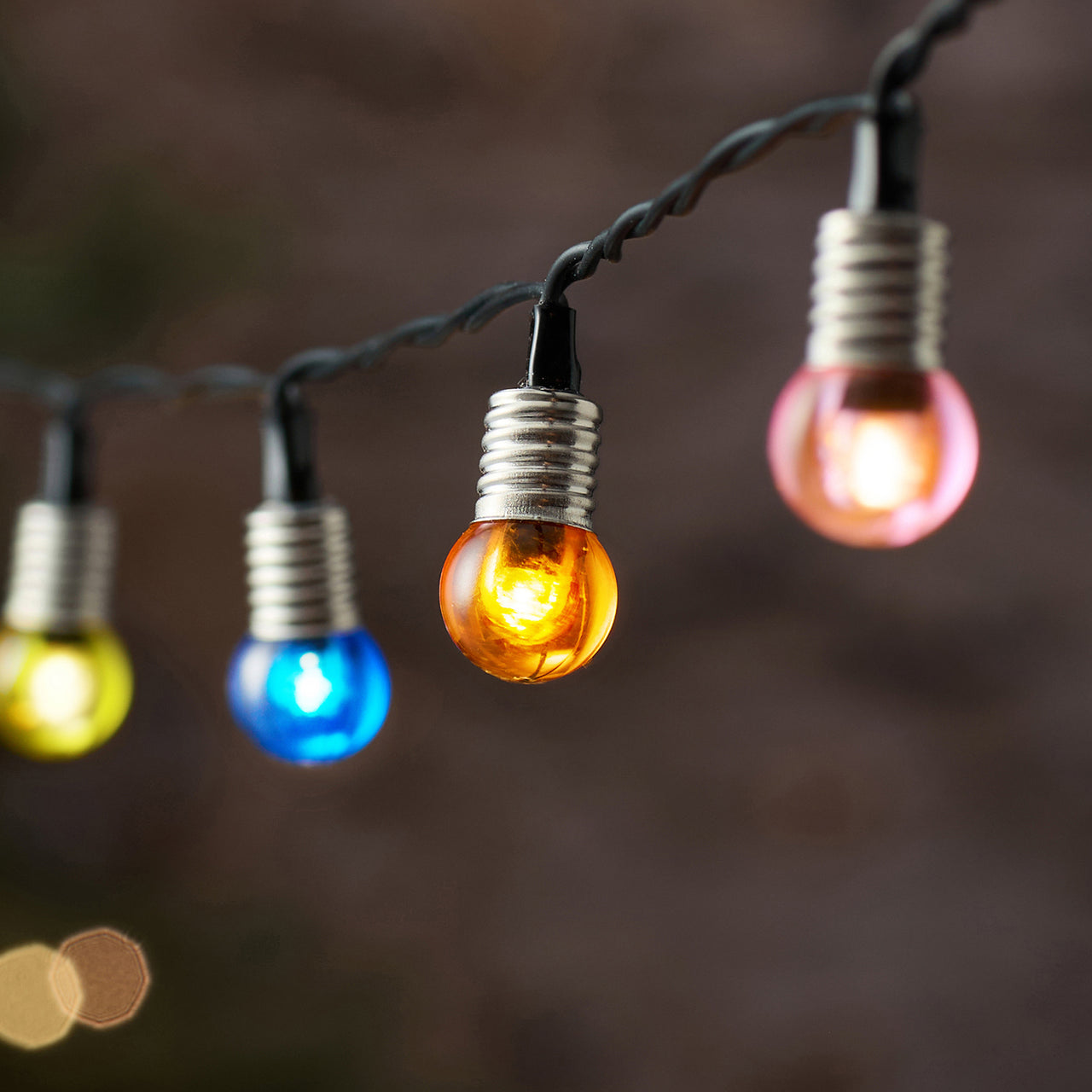 50 Multi Coloured Mini Globe Outdoor LED Fairy Lights