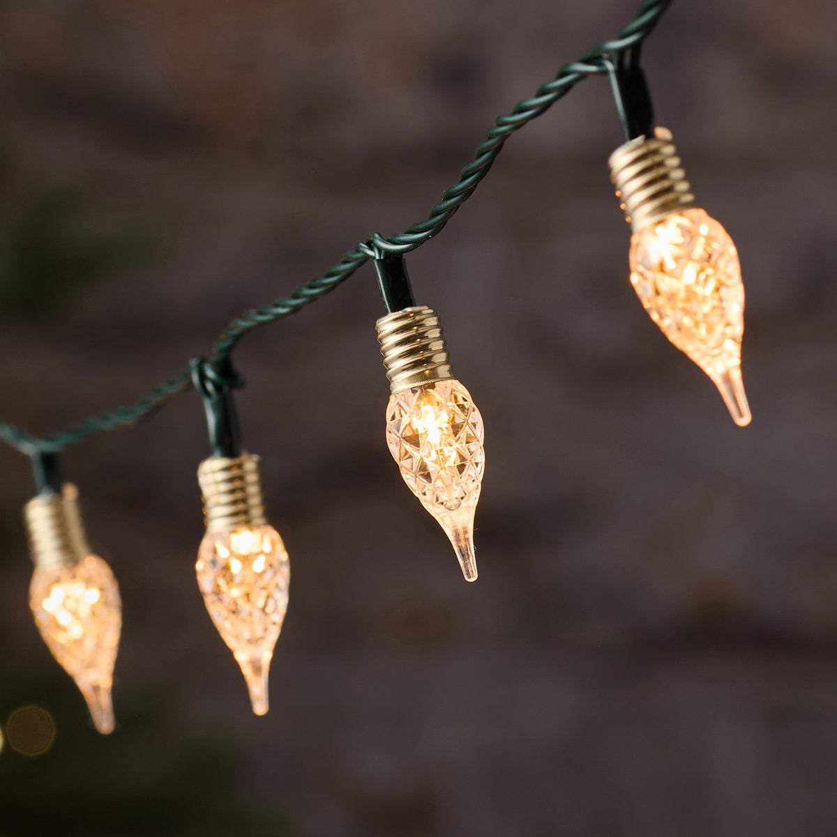 50 Vintage Warm White Teardrop Outdoor LED Fairy Lights