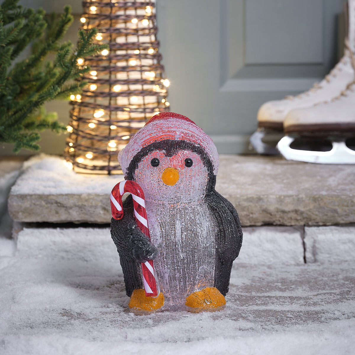 24cm Pablo Penguin LED 3D Outdoor Acrylic Christmas Figure