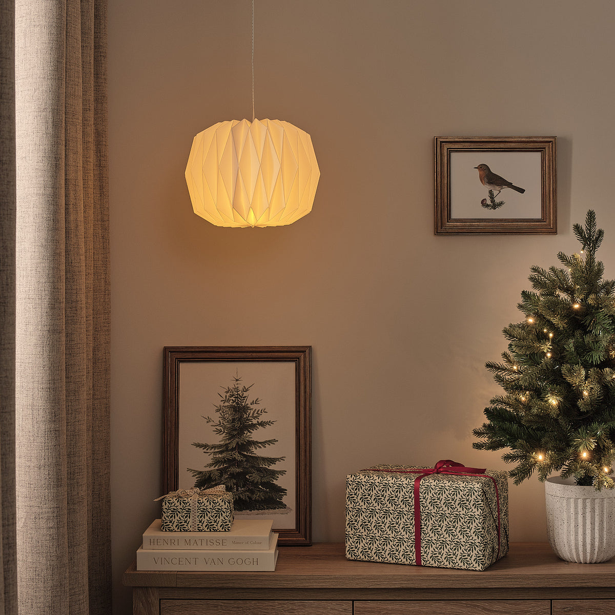 Paper Lantern Outdoor LED Pendant Light