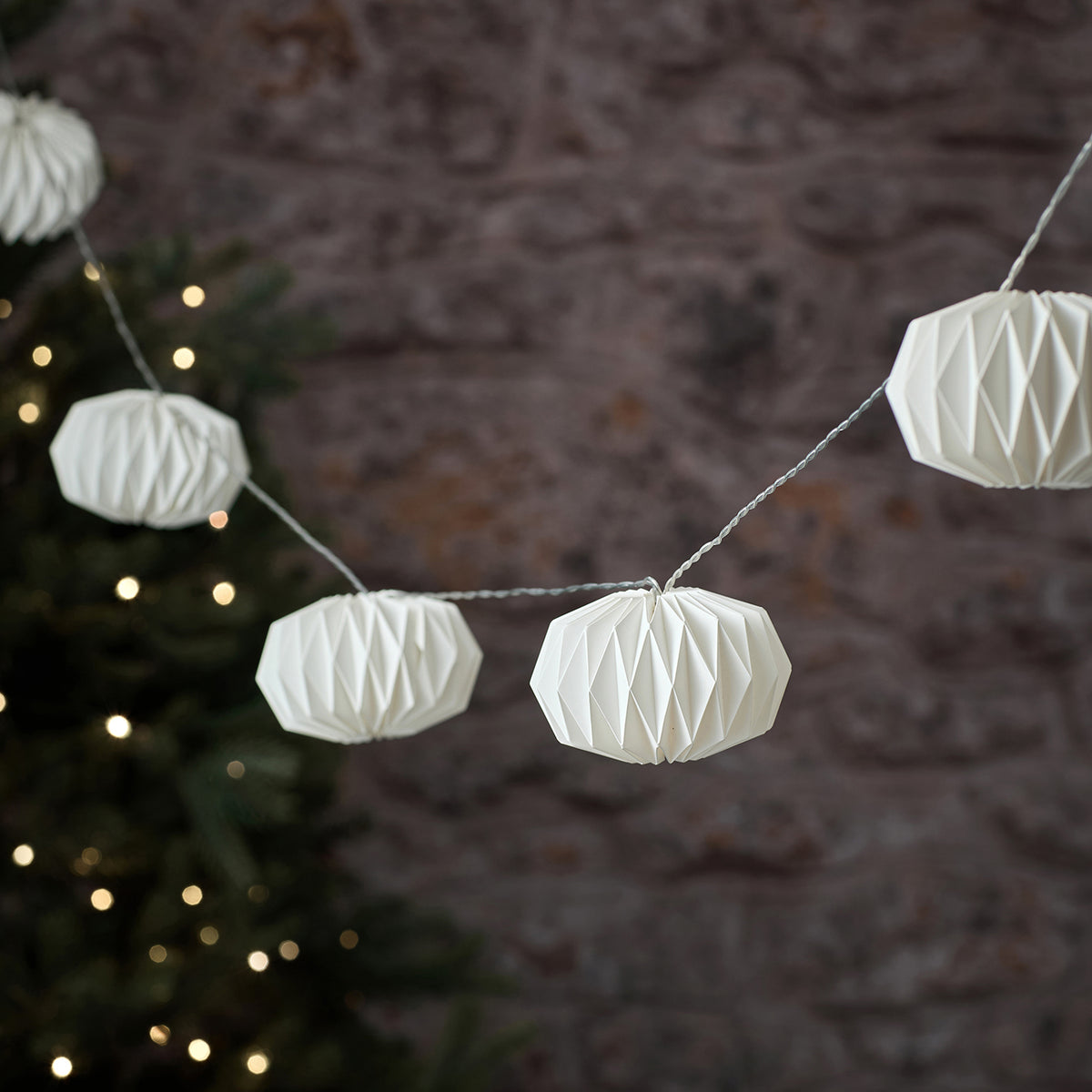 10 Paper Lantern Outdoor LED String Lights