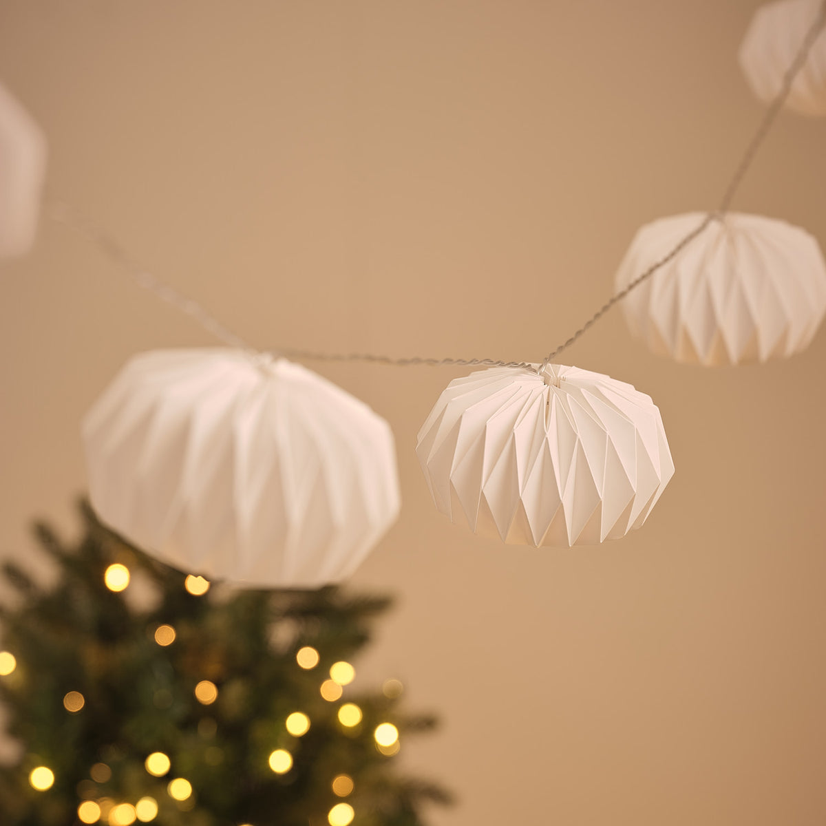 10 Paper Lantern Outdoor LED String Lights