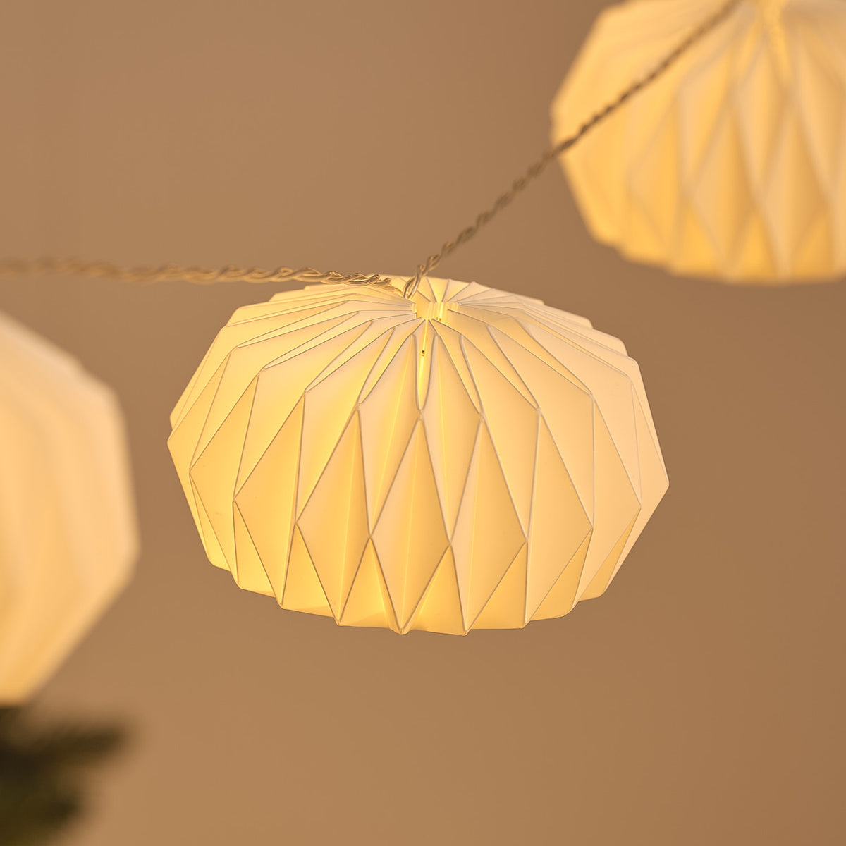 10 Paper Lantern Outdoor LED String Lights