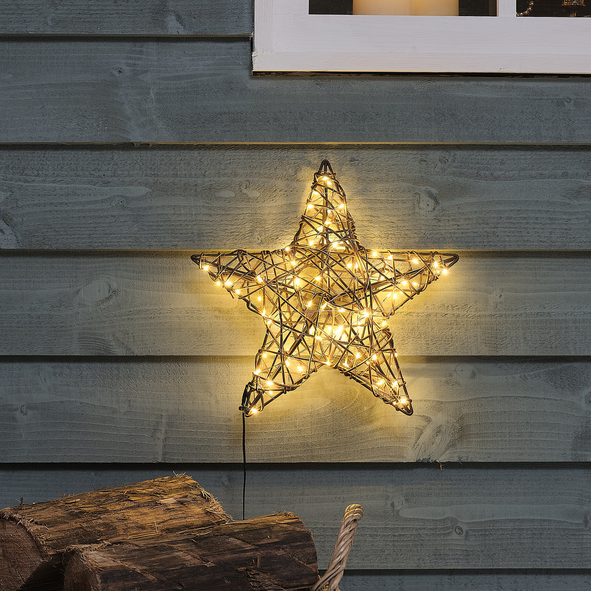 30cm Rattan Star Window Light