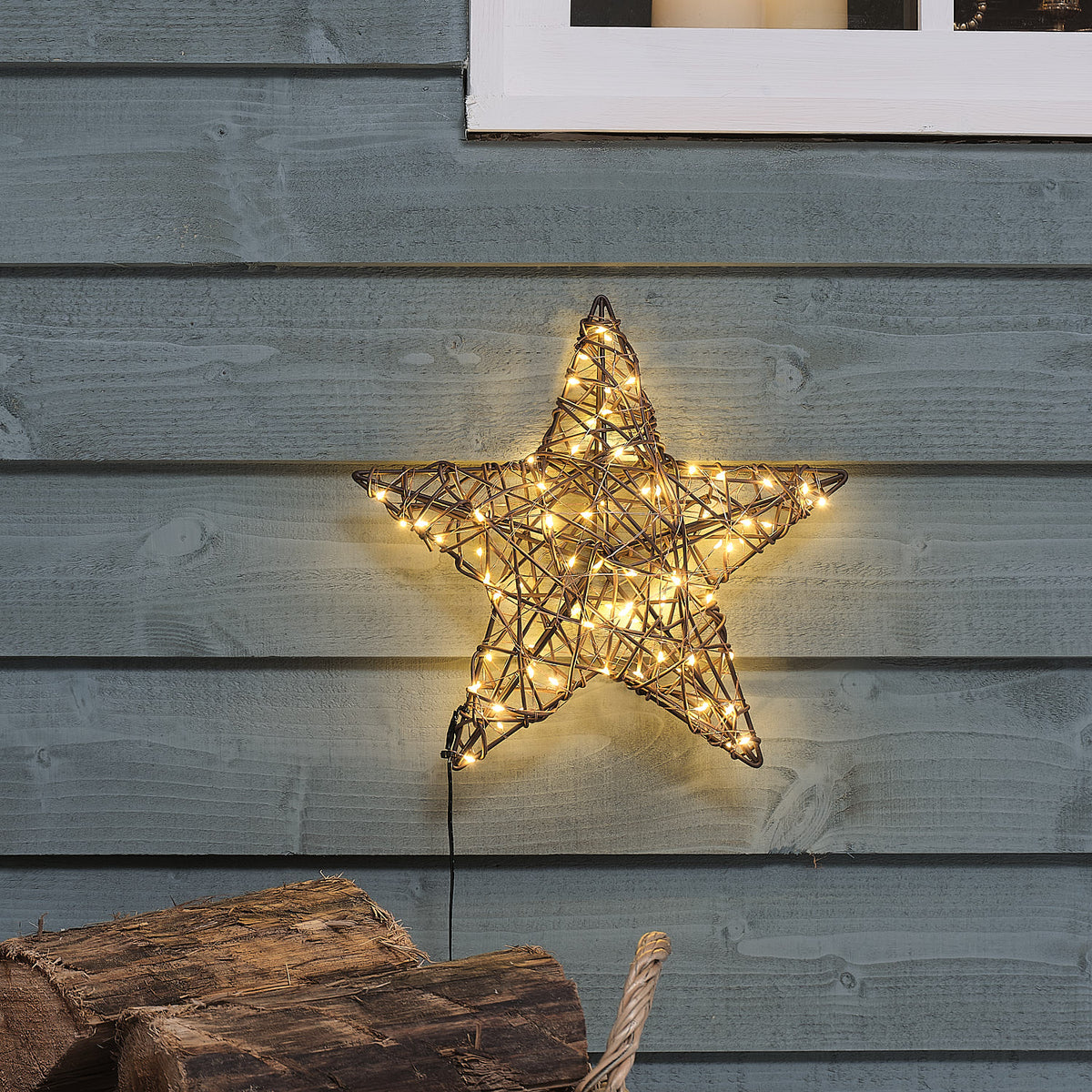30cm Rattan Star Window Light
