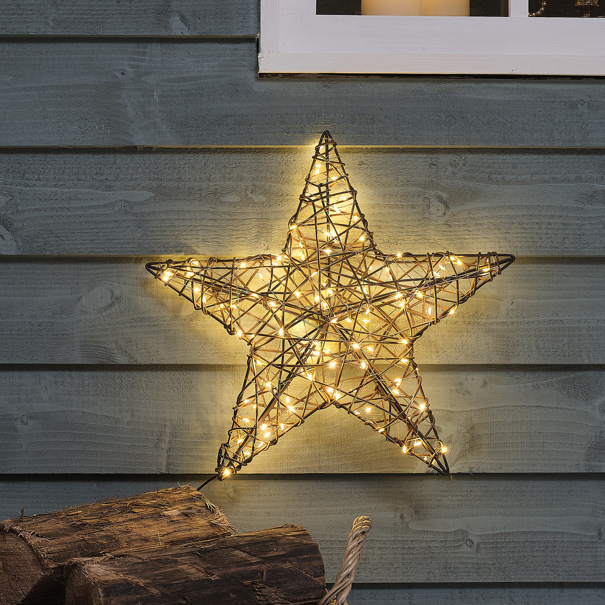 40cm Rattan Star Window Light