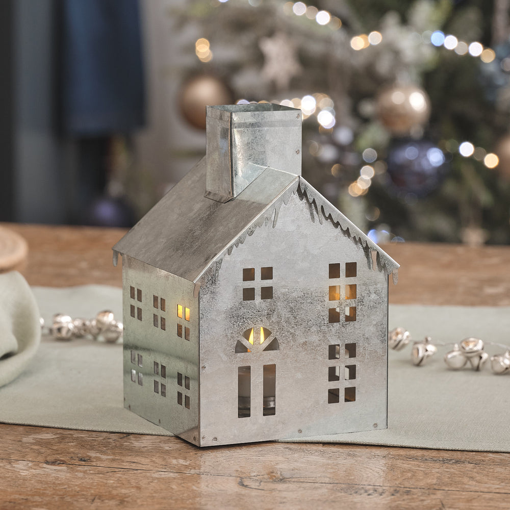 Metal House Decoration with TruGlow® Votive Candle