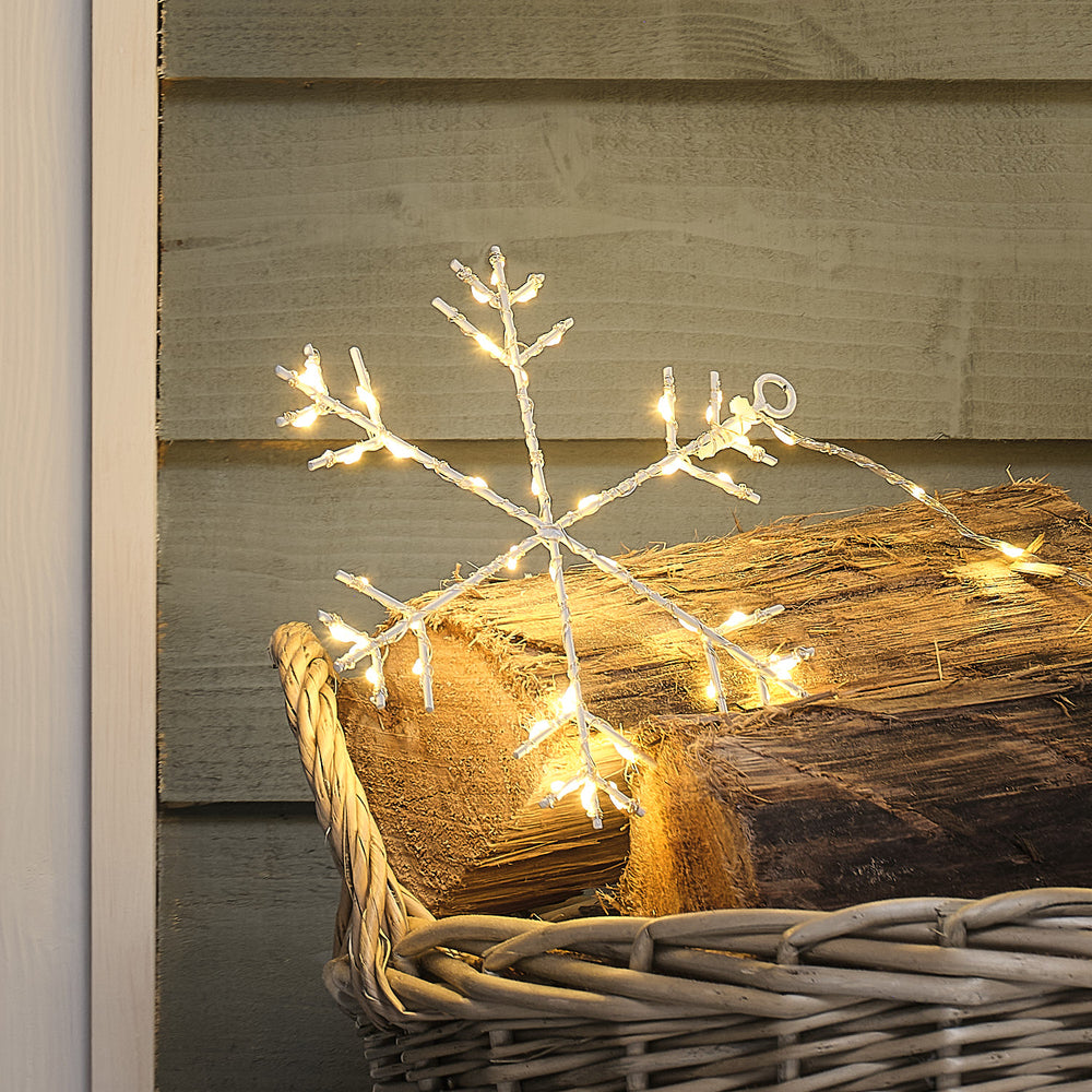 3 Hanging Osby Snowflake Outdoor Lights