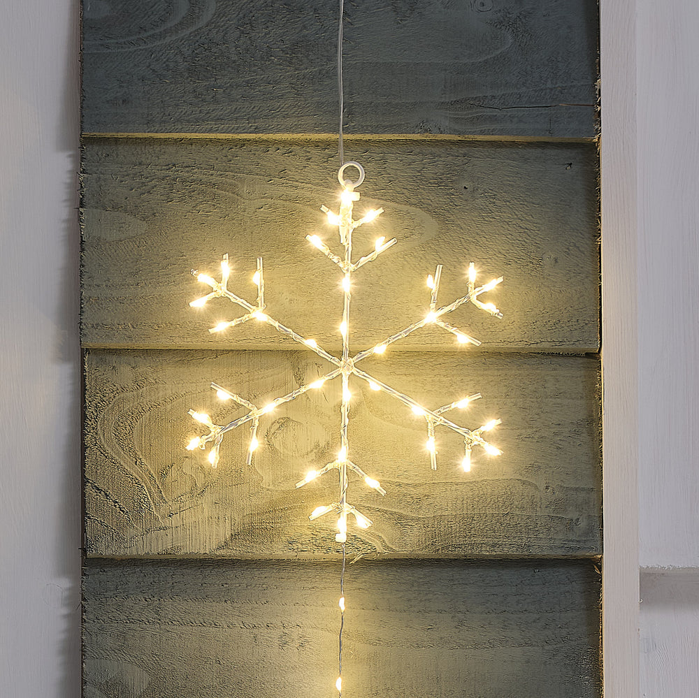 3 Vertical Hanging Osby Snowflake Outdoor Lights