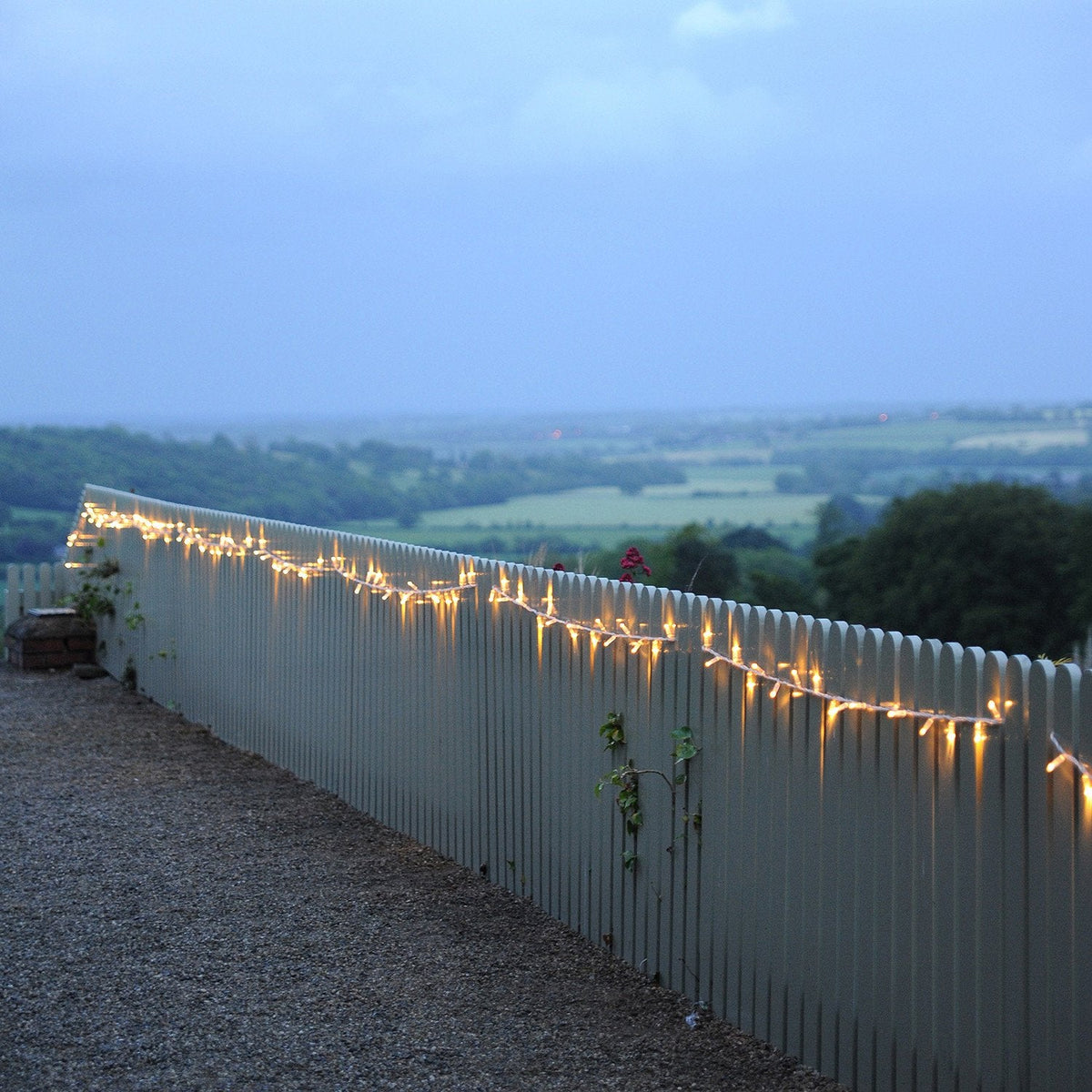 100 Warm White LED Connectable Fairy Lights Clear Cable