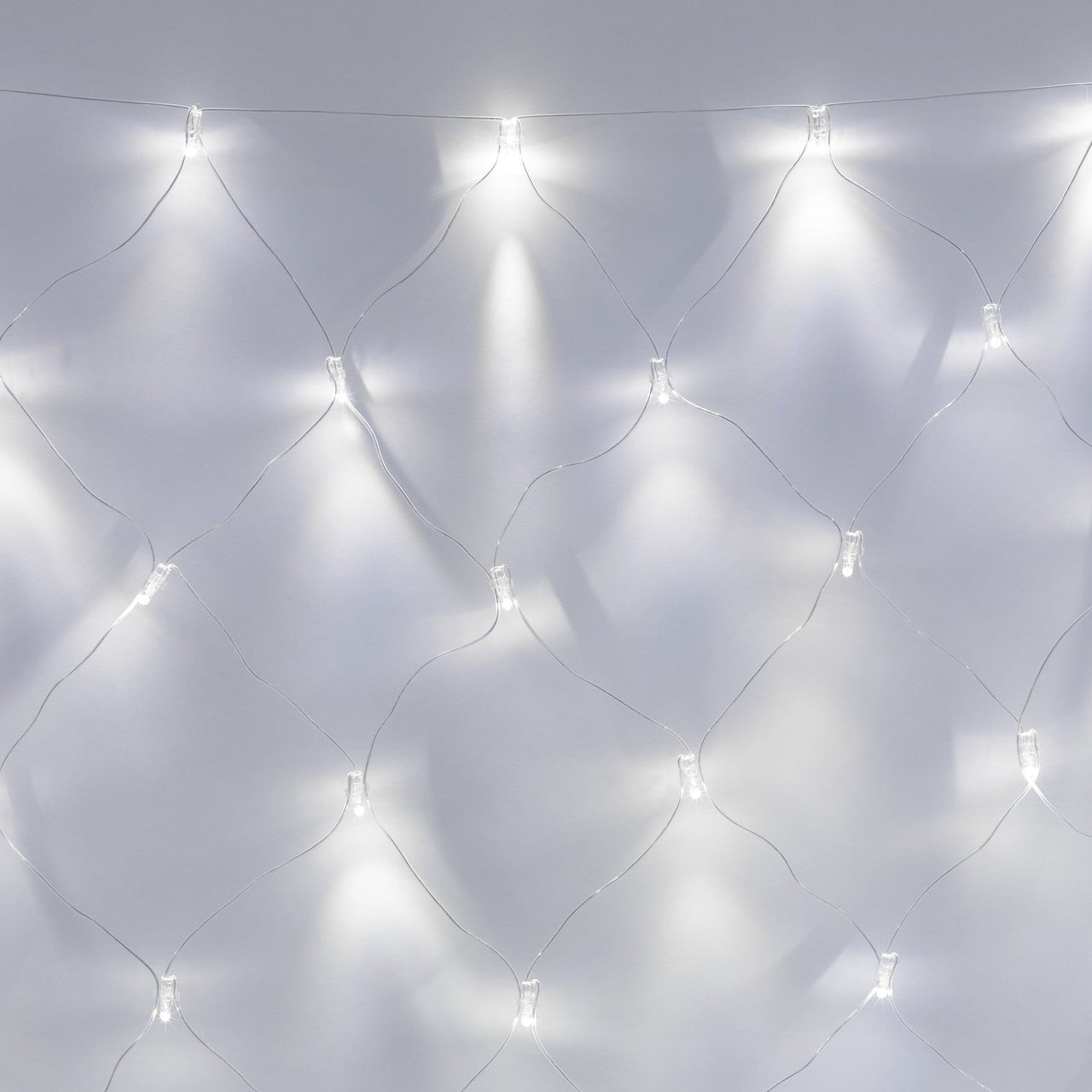 Core Connect 2m x 2m 140 White Connectable Net Lights Clear Cable ...