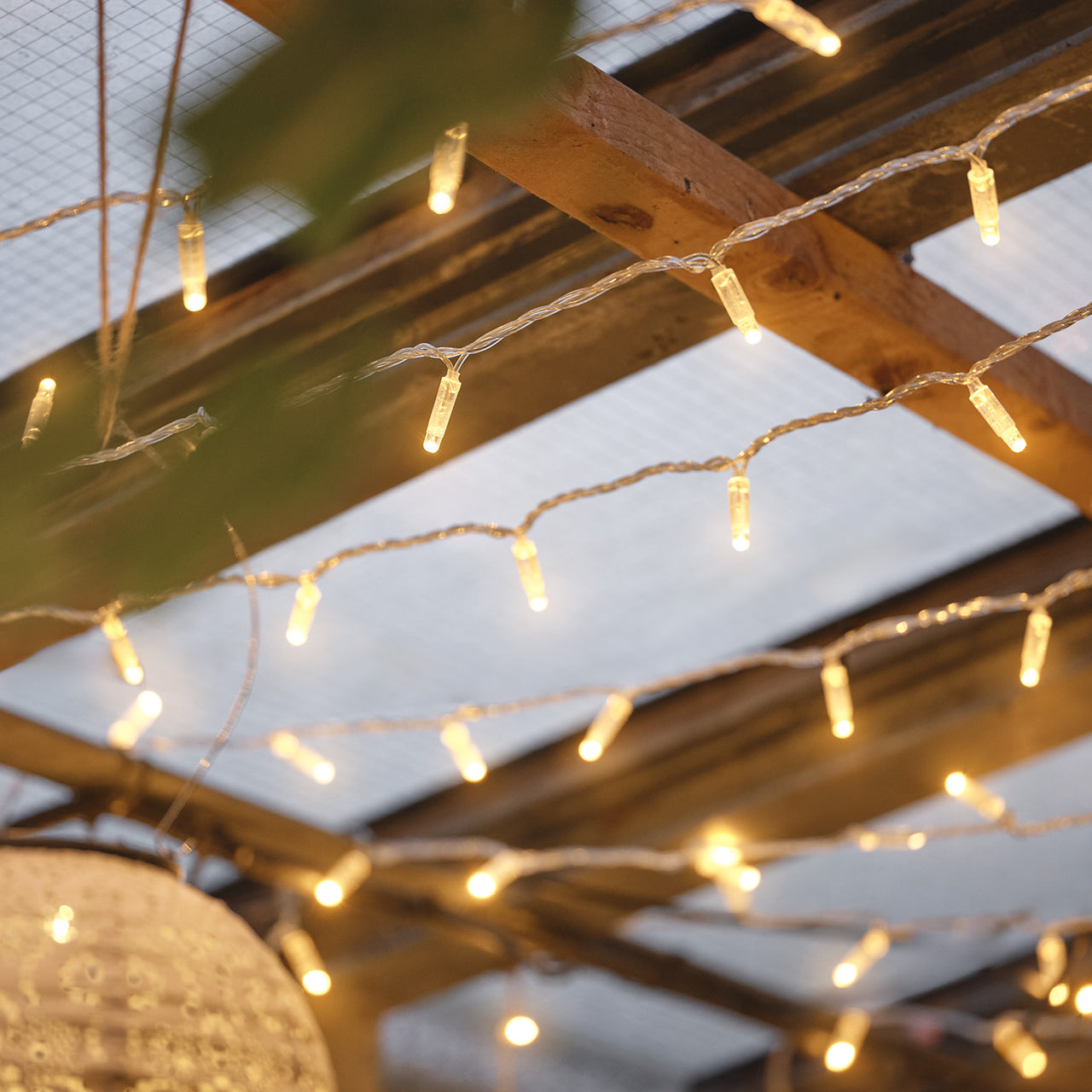 Core Connect 2m x 3m 288 Warm White Connectable Curtain Lights Clear Cable