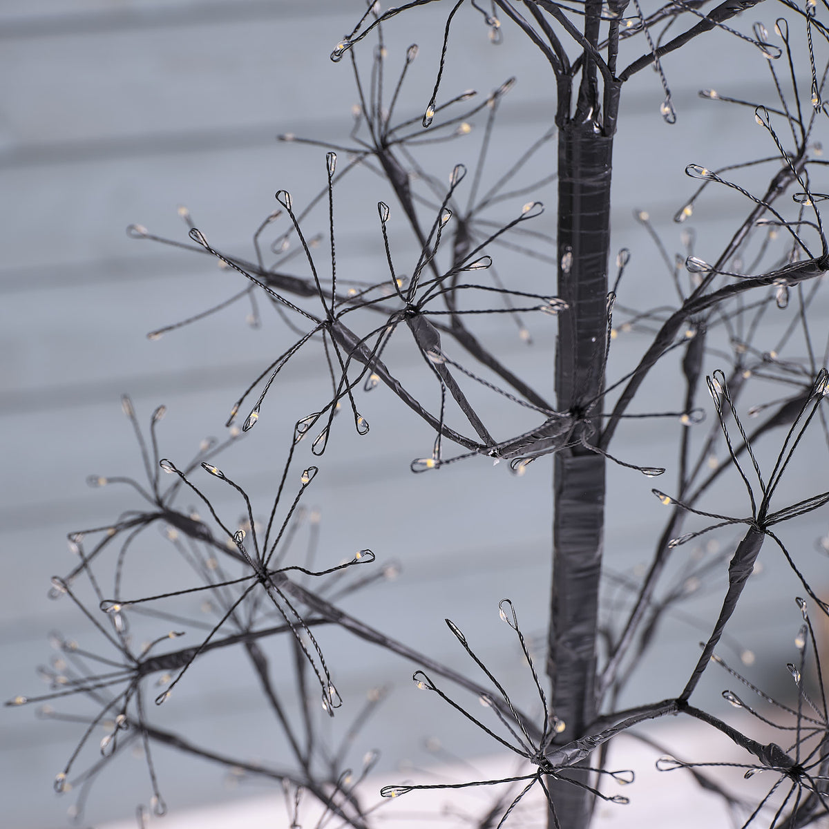 Black Starburst LED Twig Christmas Tree Duo