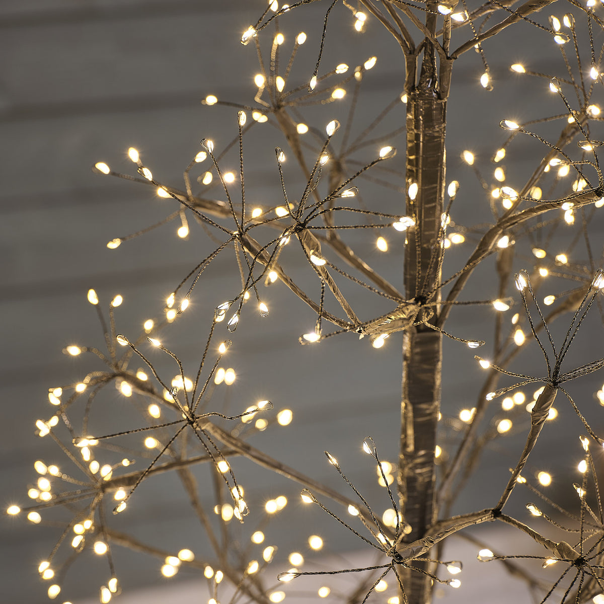 Black Starburst LED Twig Christmas Tree Duo