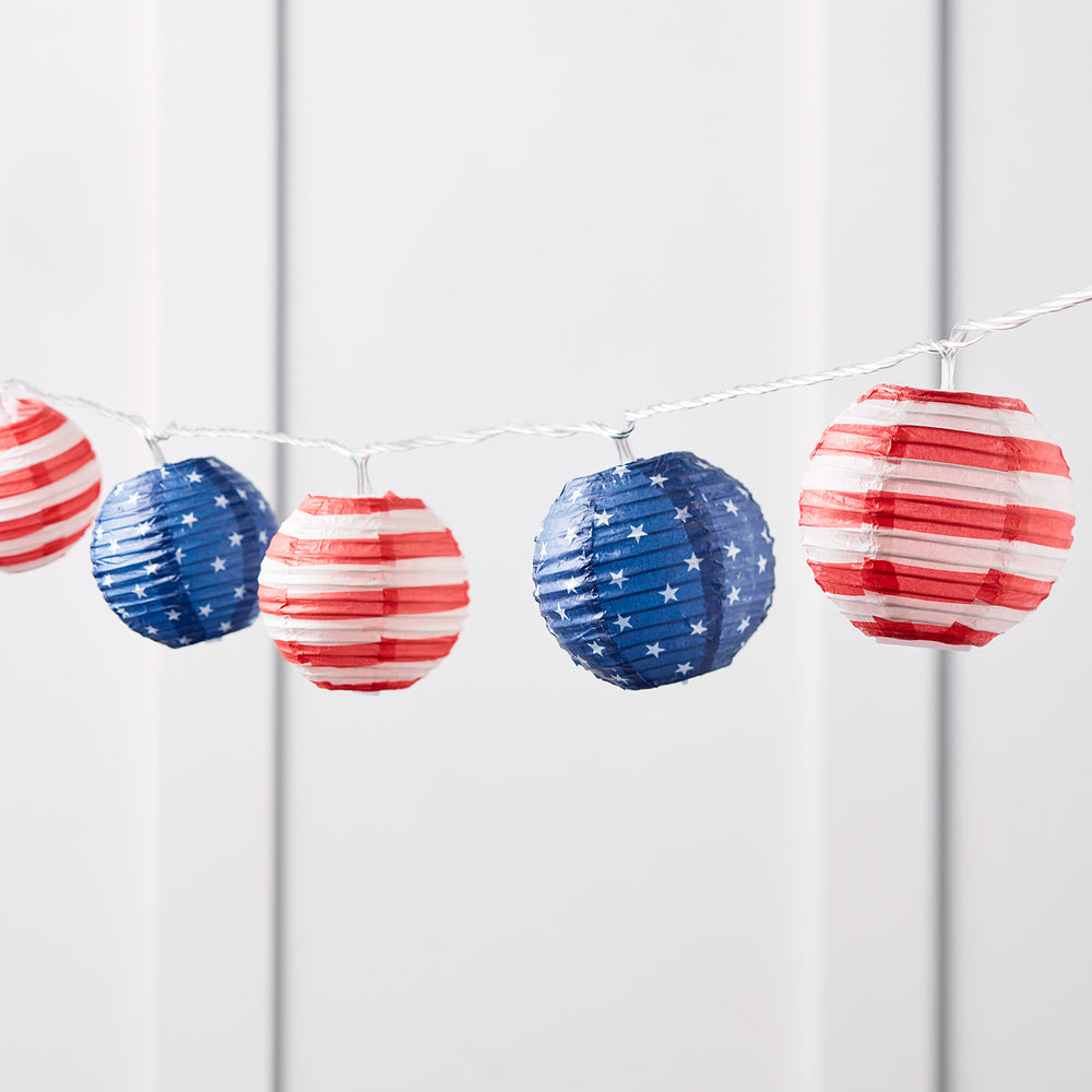 4th July Paper Lantern String Lights