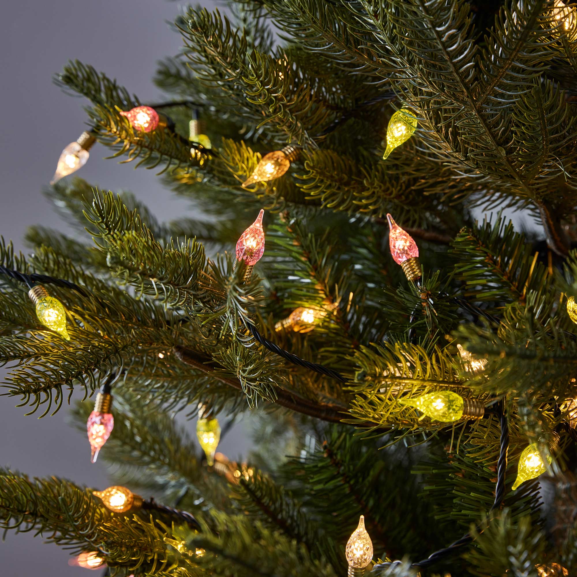 150 Pastel C9 Bulb Connectable Christmas Tree Lights UK