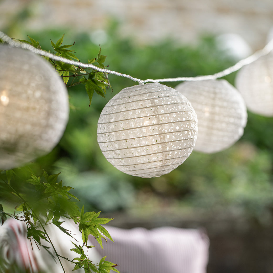 Paper lantern string lights