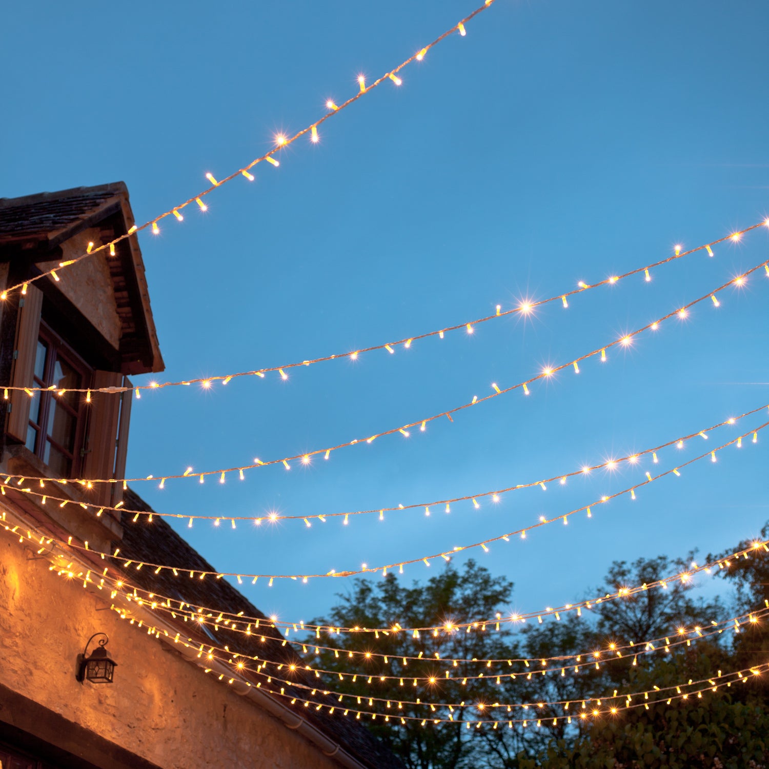 800 Dual LED String Lights Clear Cable UK