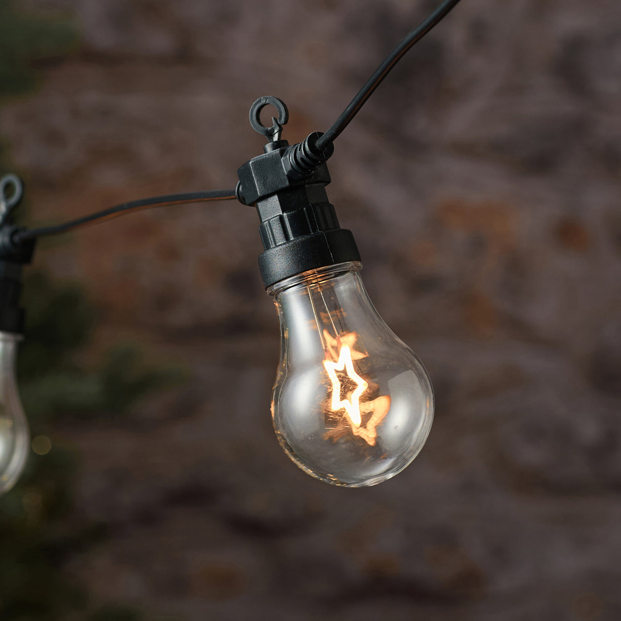 10 Star Filament Warm White Outdoor Festoon Lights