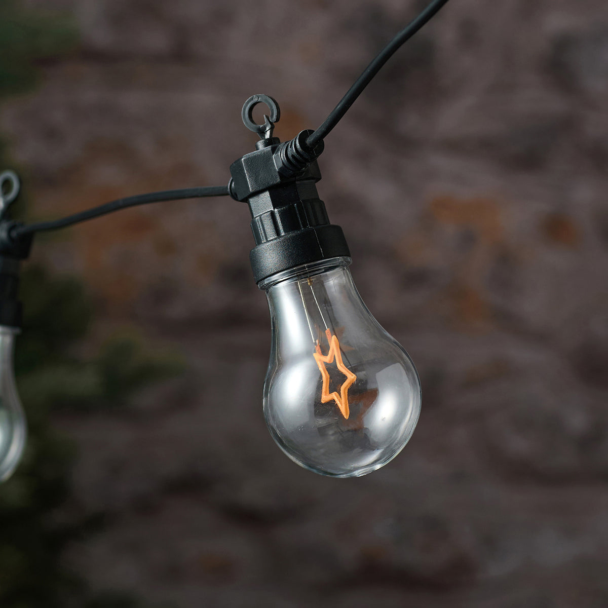 10 Star Filament Warm White Outdoor Festoon Lights