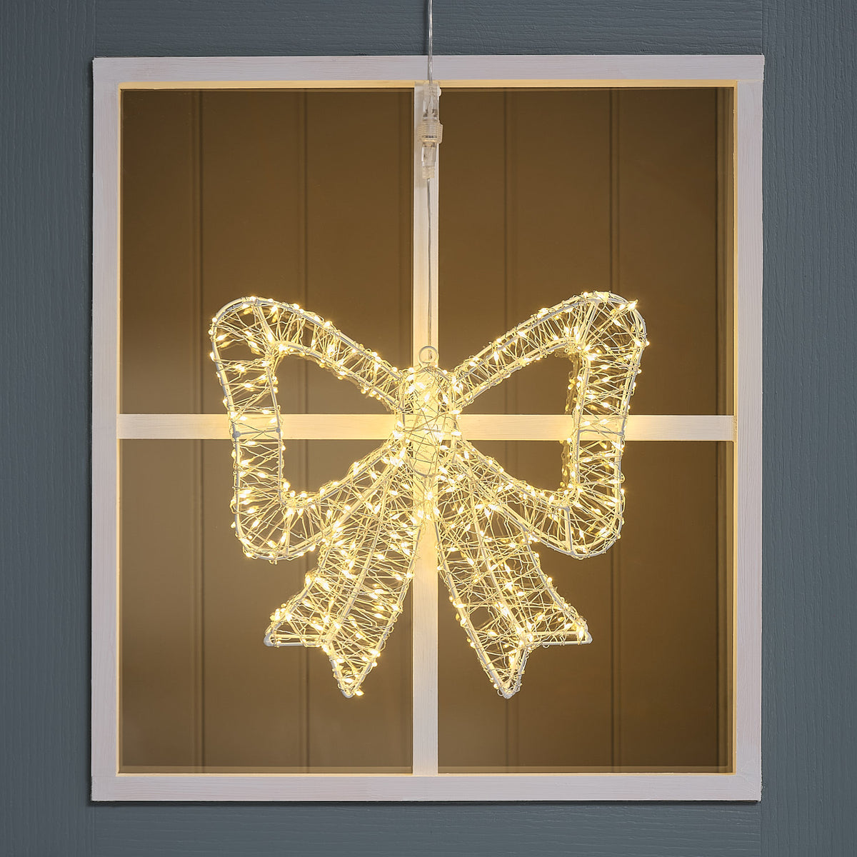 Dual Coloured Bow Outdoor Plug In Micro LED Light