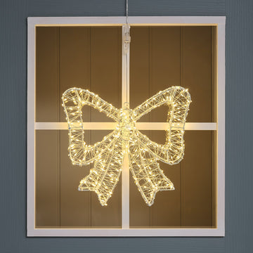 Dual Coloured Bow Outdoor Plug In Micro LED Light