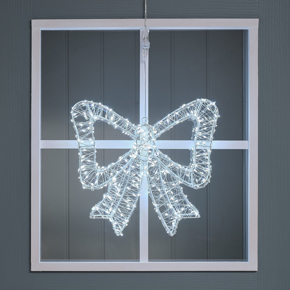 Dual Coloured Bow Outdoor Plug In Micro LED Light