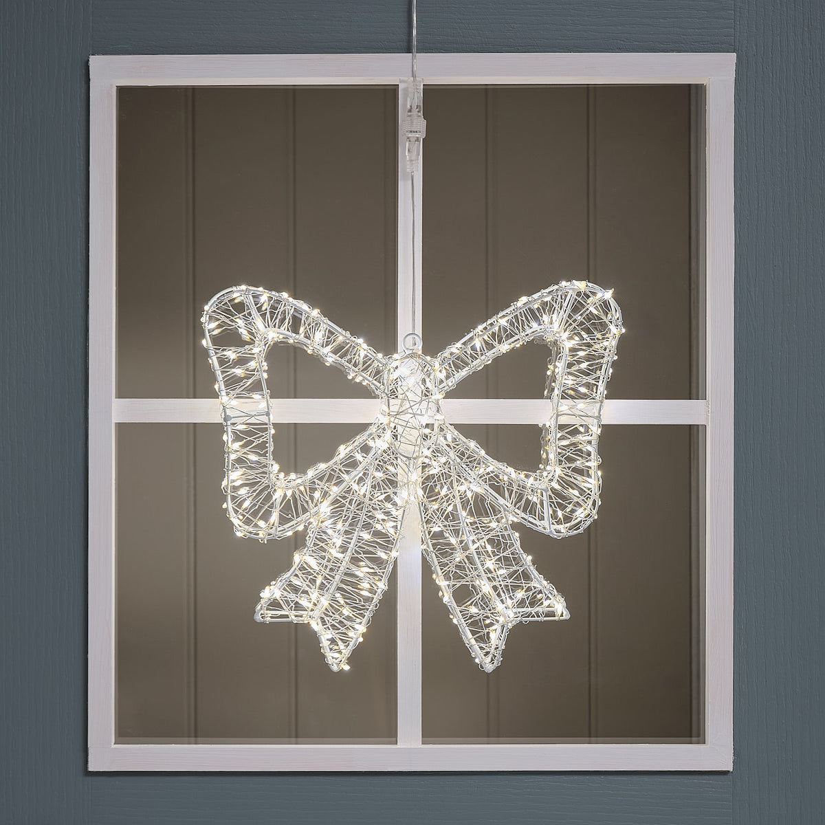 Dual Coloured Bow Outdoor Plug In Micro LED Light