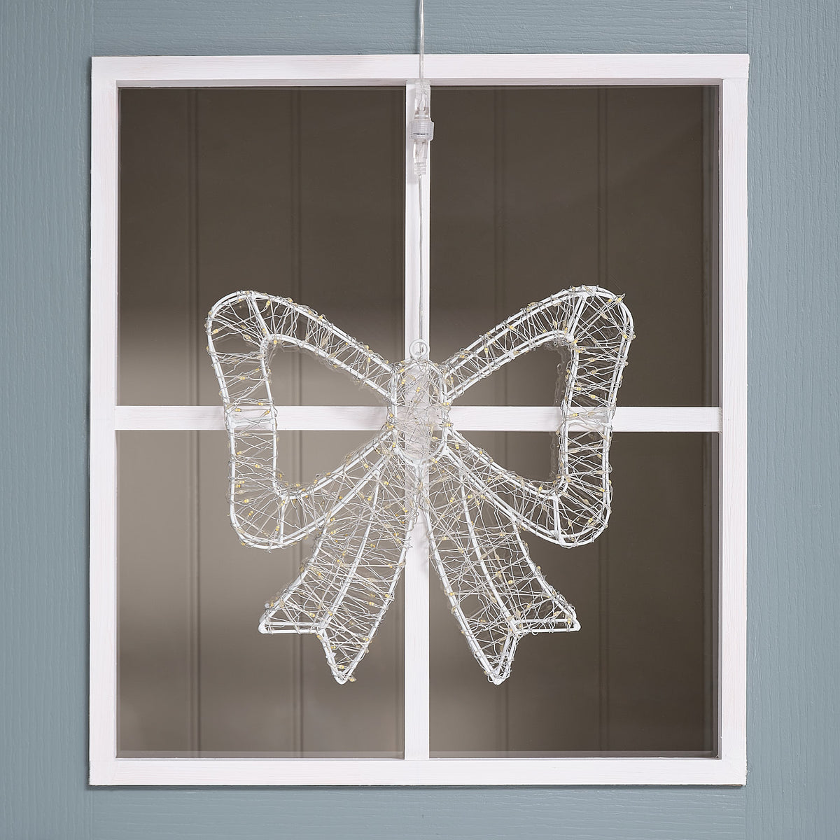 Dual Coloured Bow Outdoor Plug In Micro LED Light