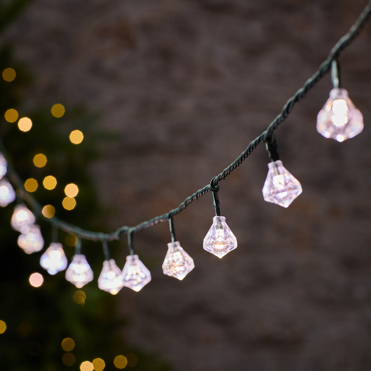 15m Dual LED Diamond Cap Outdoor Christmas Tree Lights