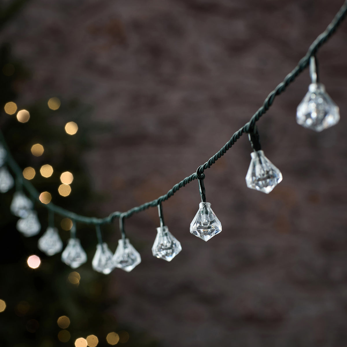 15m Dual LED Diamond Cap Outdoor Christmas Tree Lights