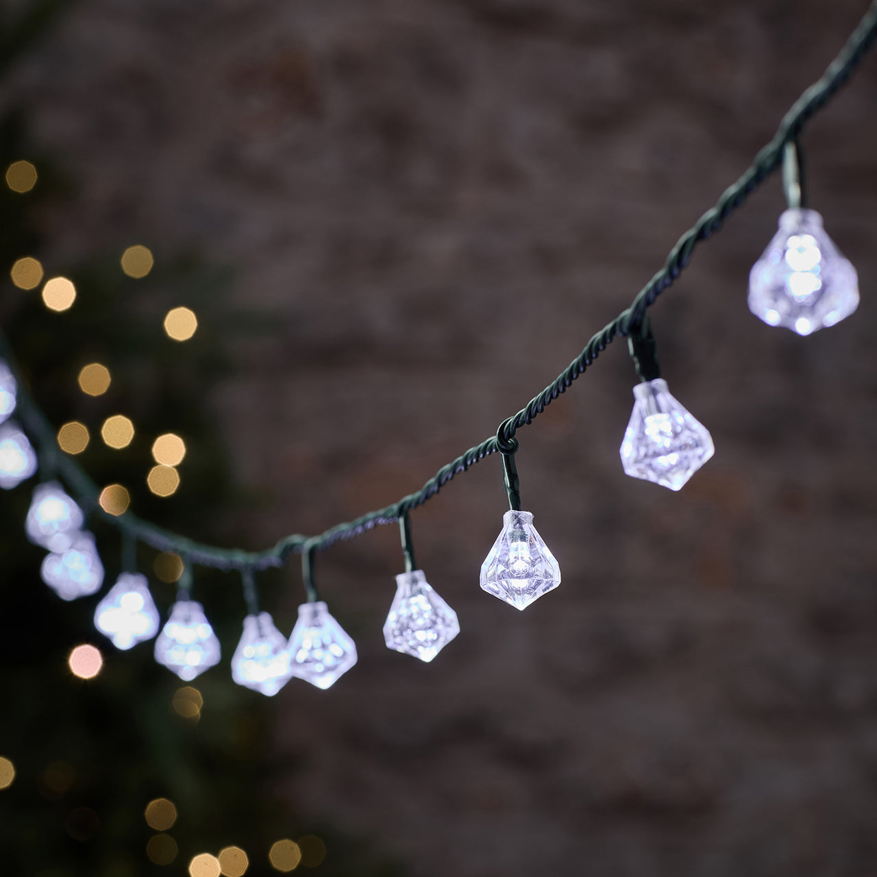 15m Dual LED Diamond Cap Outdoor Christmas Tree Lights