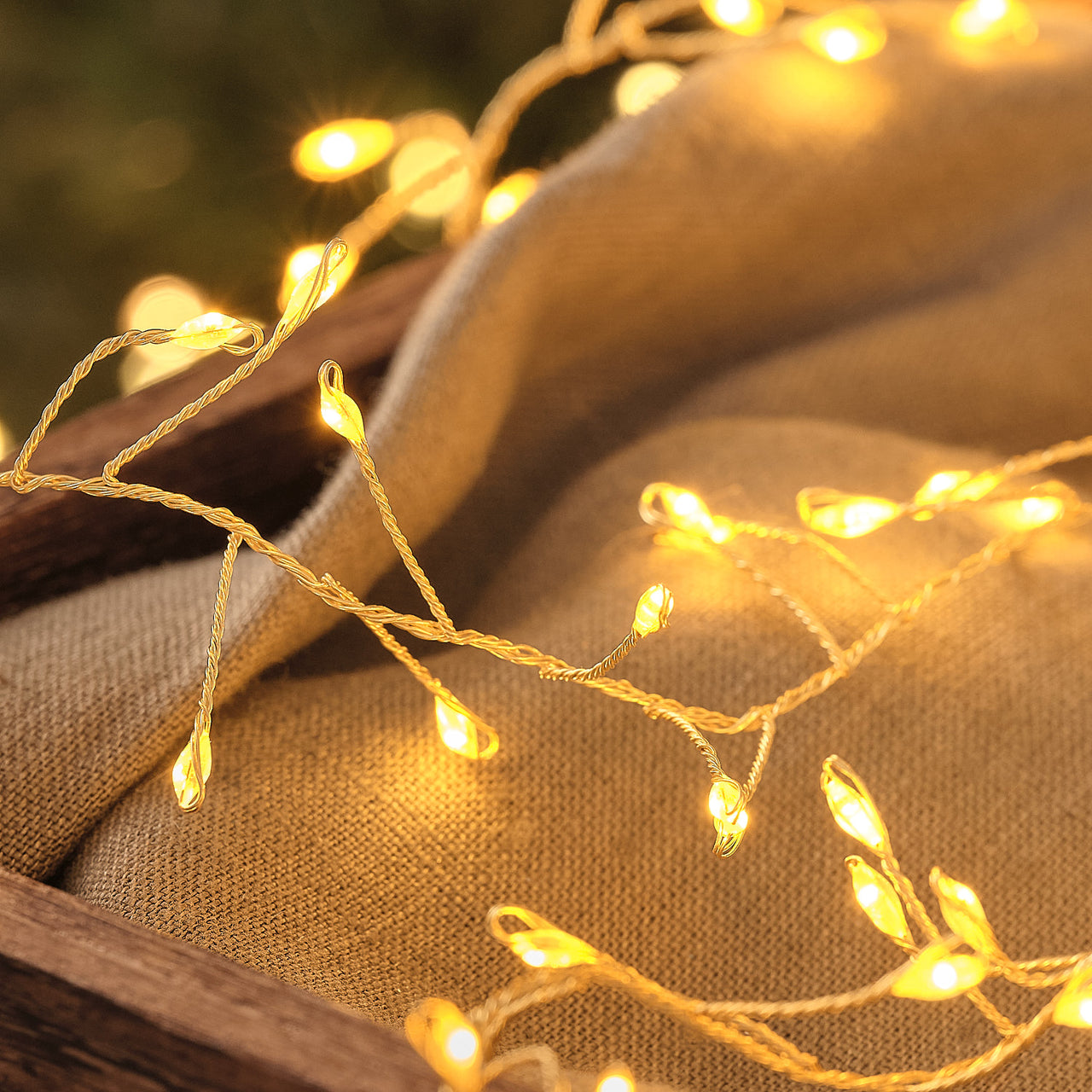 2.5m 300 Gold Outdoor Micro Plug In Outdoor Cluster Lights
