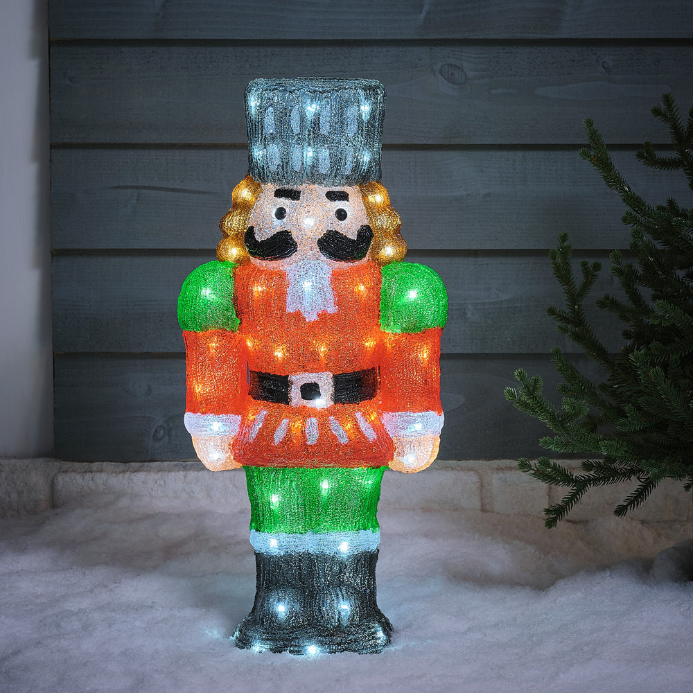 58cm Nutcracker Light Up Outdoor Acrylic Christmas Figure