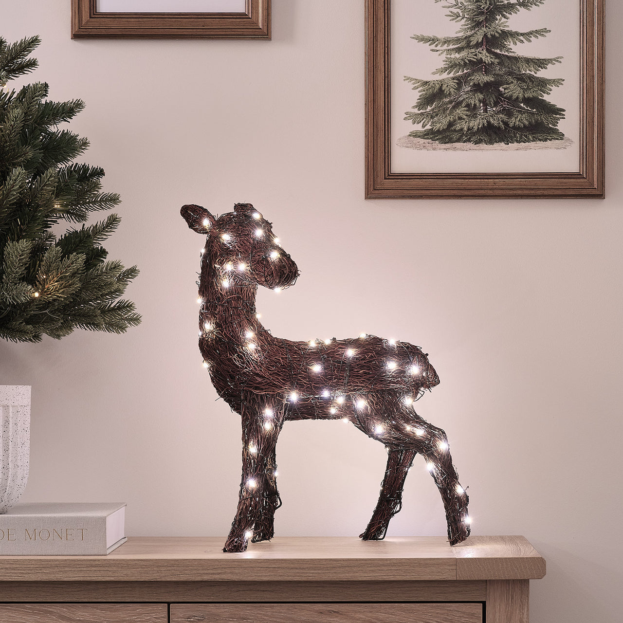 25cm Dual LED Helmsley Doe Light Up Reindeer